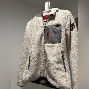 Cozy Cream and Gray Jacket luxury